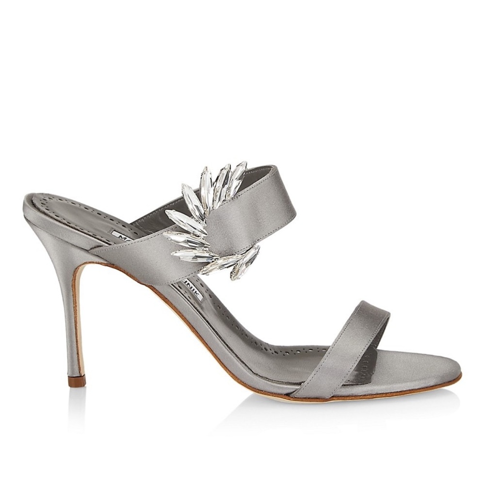 Brand new never worn Manolo Blahnik slip on sandals